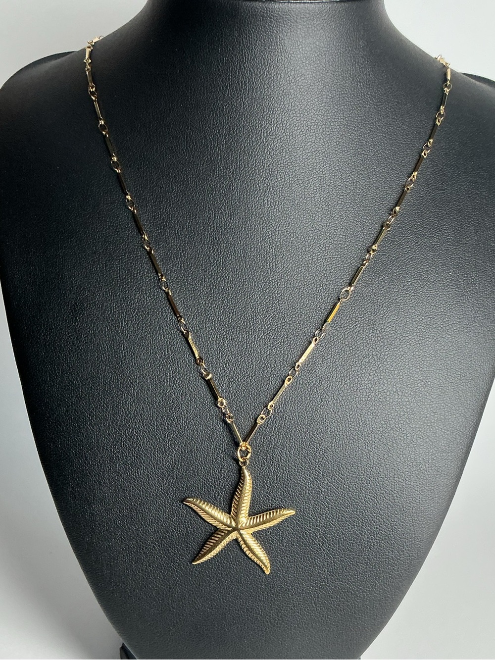 Gold Starfish Charm Necklace for Women